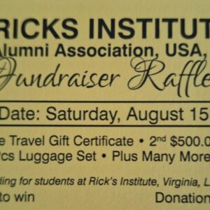 Washington DC, Metro Chapter Raffle Tickets